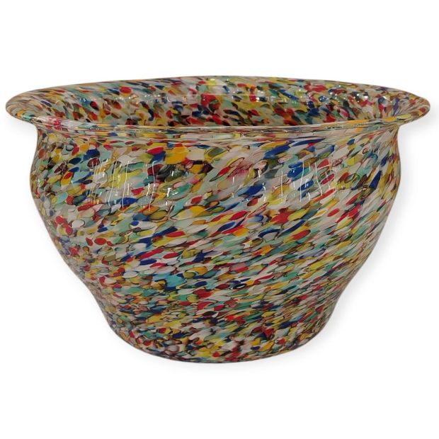 Centre de table « Arlecchino Deep » en verre de Murano et aventurine – Pièce unique, 16 cm de hauteur